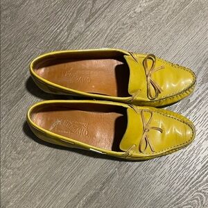Salvatore Ferragamo Yellow Leather Loafers